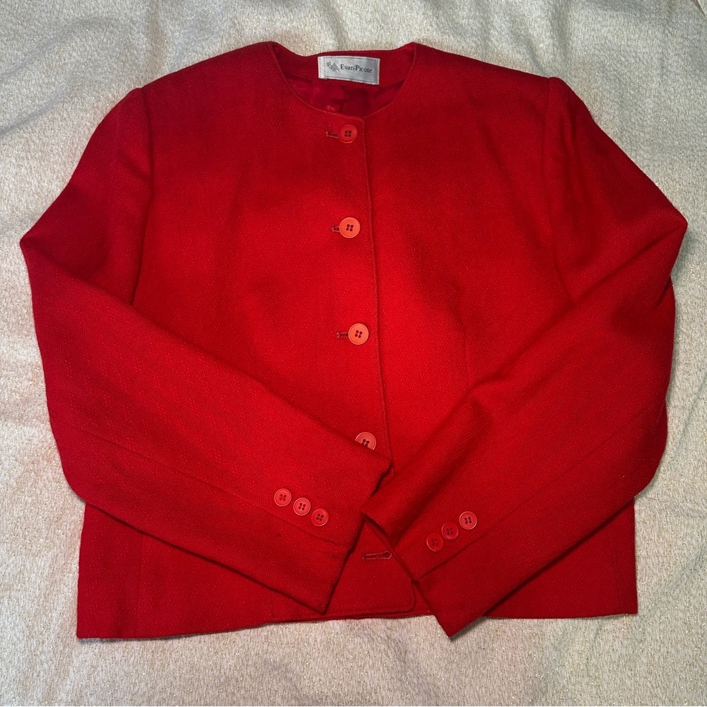 Evan Picone Bold Red Women's Blazer